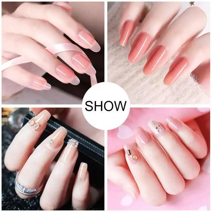 Sparkling Poly Gel Acrygel Wholesale Nail Supplies Private Label Glitter Colors UV Nail Extension Polly Acrylic Poly Gel Easy