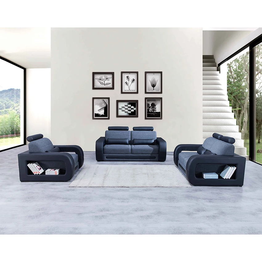 Leather sofa set furniture recliner corner luxury top grain leather living room sofas