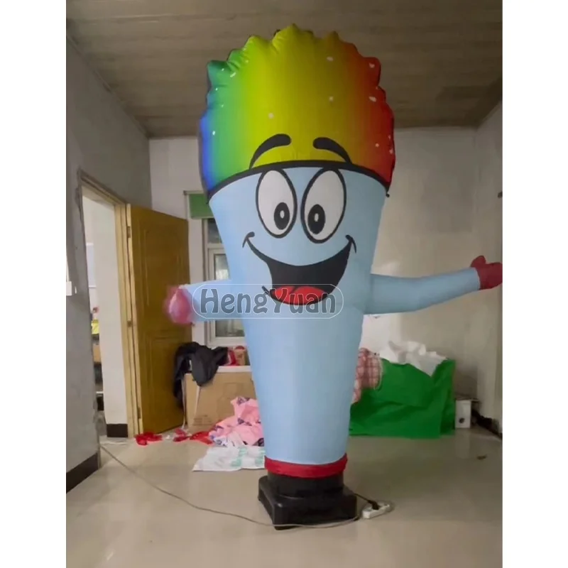 Hengyuan Hot Sale Inflatable Santa Mini Air Dancer Customized Logo Fabric Flame Inflatable Dancer With Blower for sale