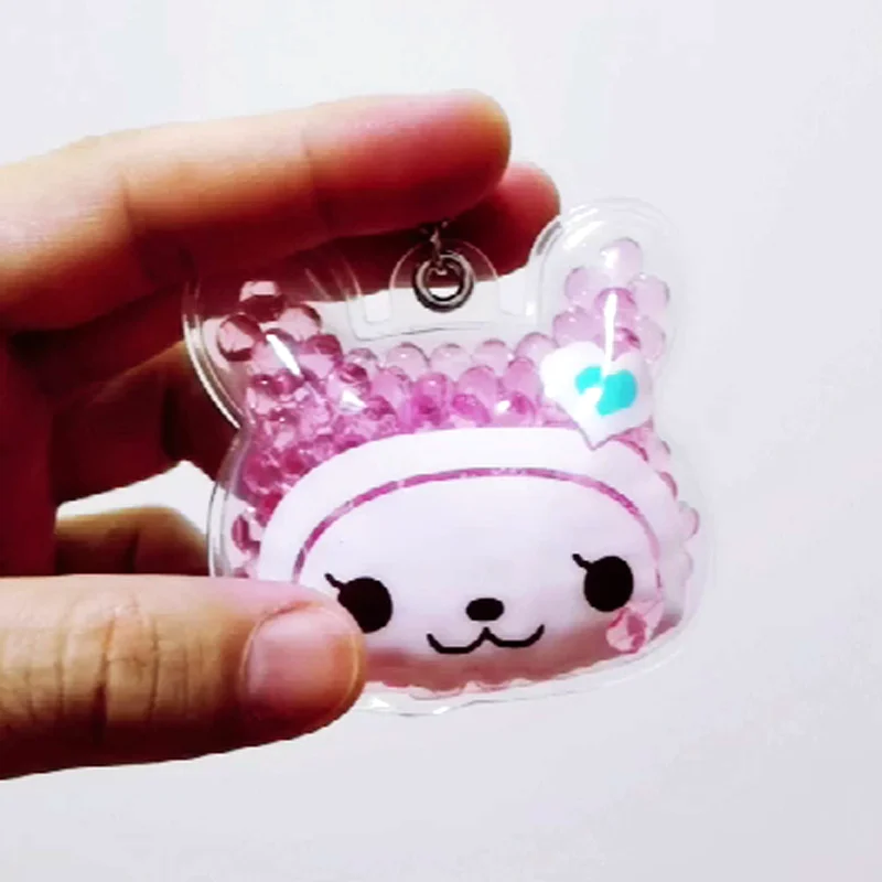 soft crystal pearl beads PVC pendant with earphone dust plug