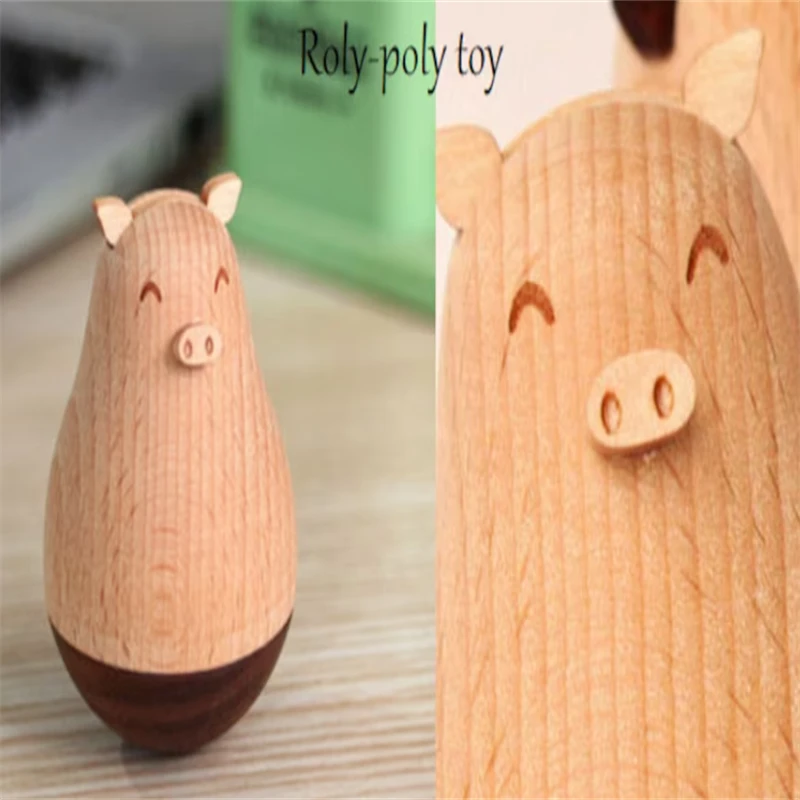 Декоративная деревянная игрушка-тумблер