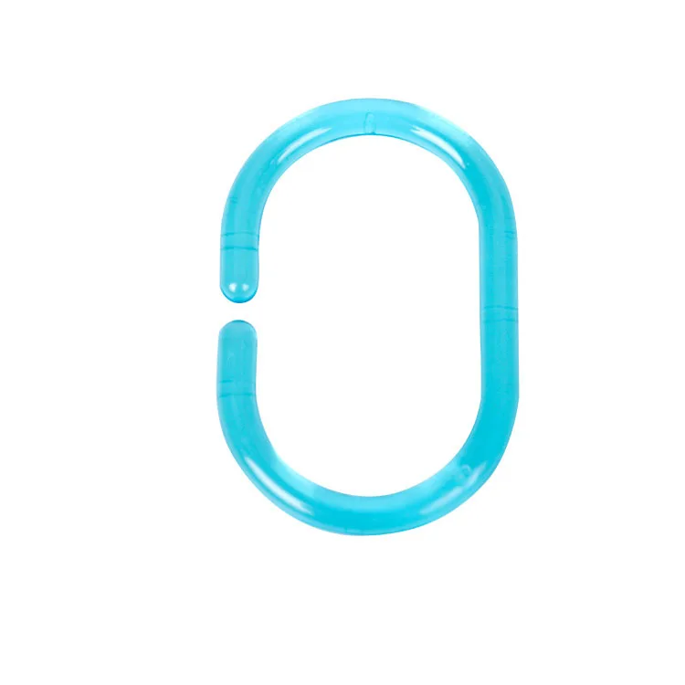 Abs Plastic blue Shower Ring Hook curtain rod holder shower rod brackets Ring