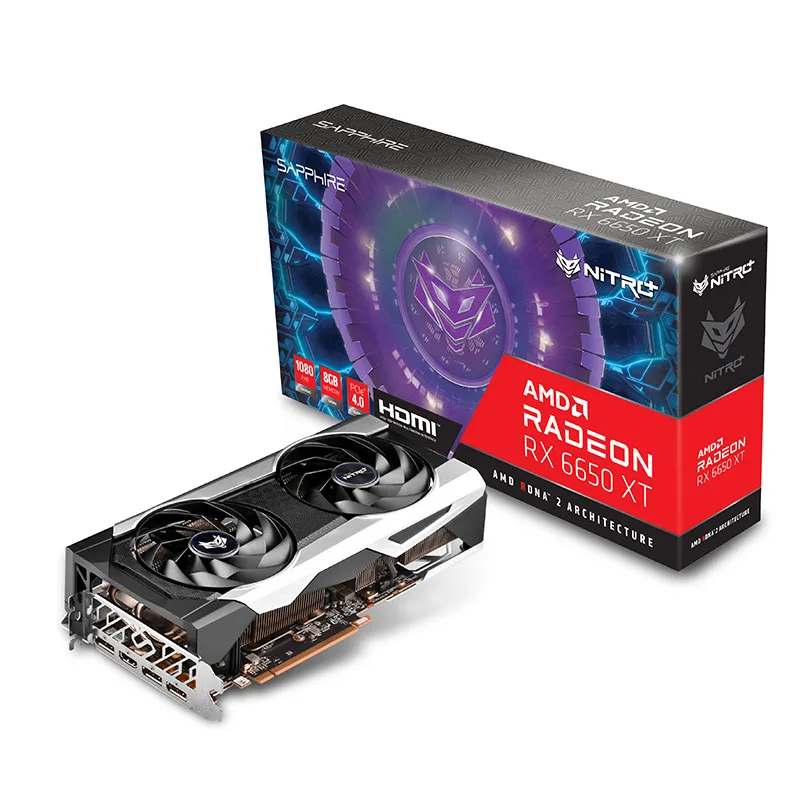 Игровая Видеокарта Sapphire Nitro + AMD Radeon RX 6650 XT 8 Гб GPU 6650XT оригинальная видеокарта в