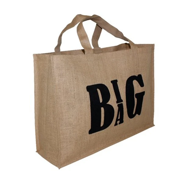 
Black handle jute bag custom print promotional 100% cotton canvas tote bag wholesale 