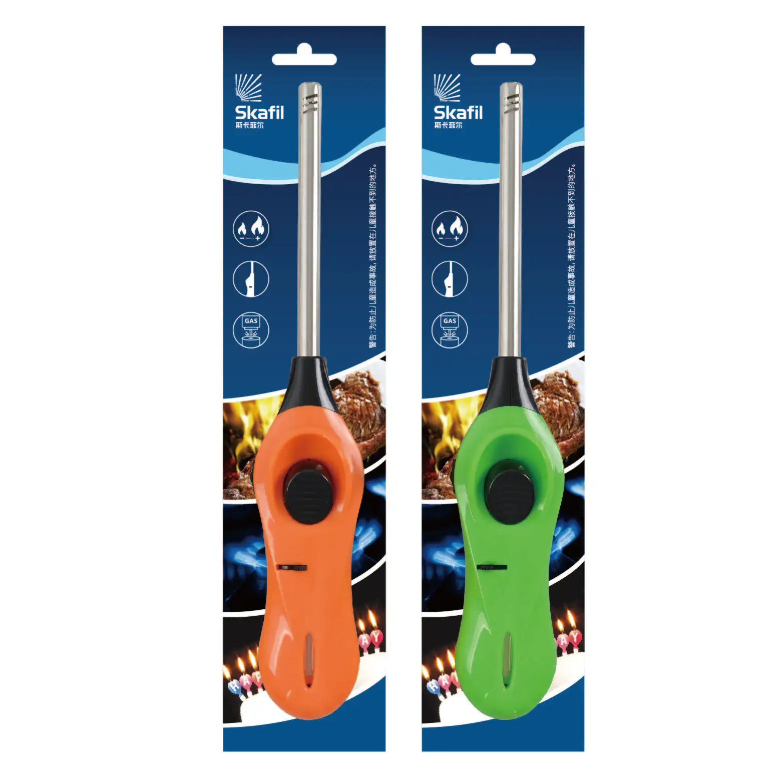 2021 HOT SALE HIGH QUALITY LONG  TUBE PLASTIC LIGHTER REFILLABLE   BUTANE  GAS LIGHTER