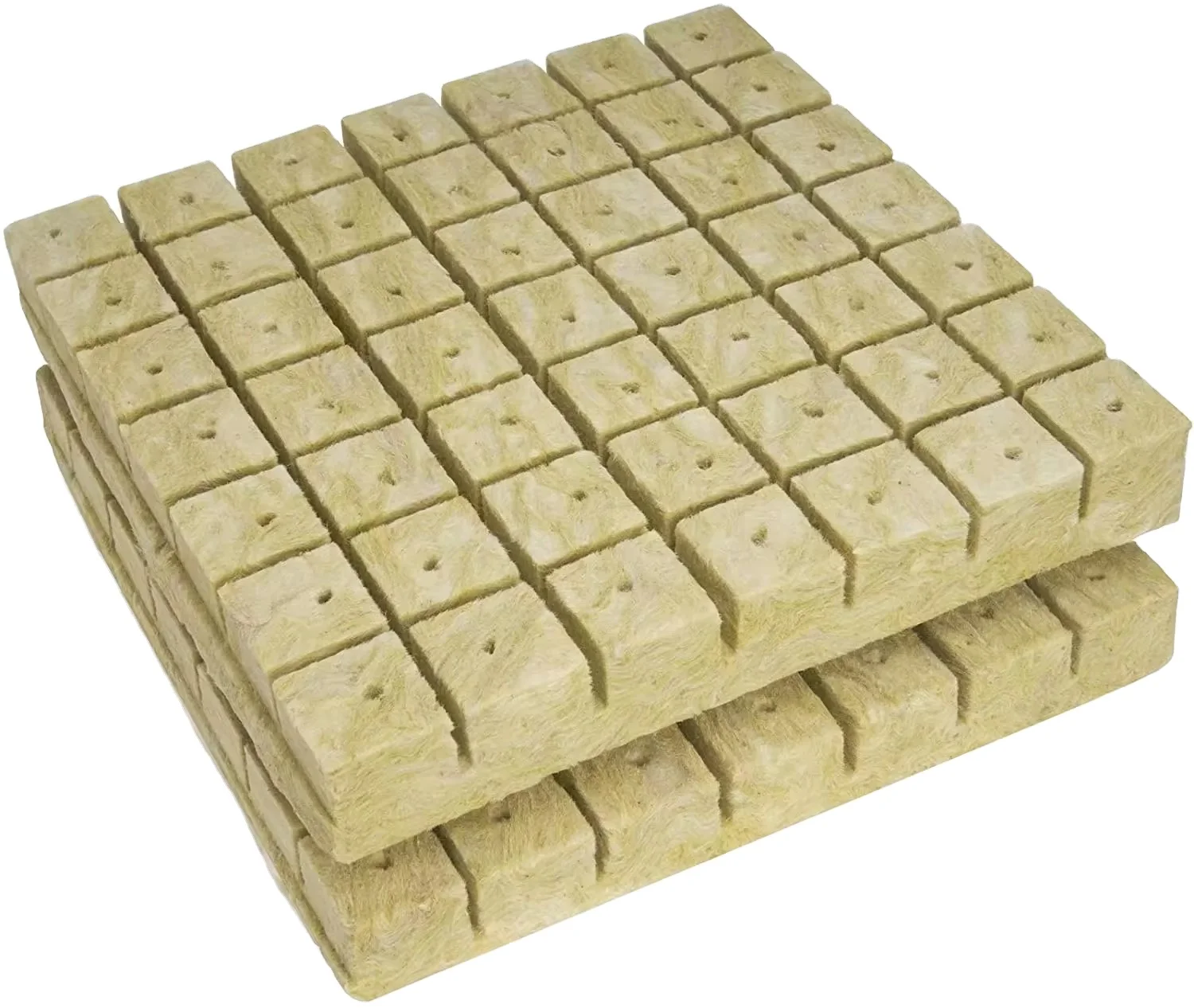 Custom Factory hydroponic Growth Media Mineral Rock Wool Seeding Starter Plugs Cubes Nursery Rock Wool Cube