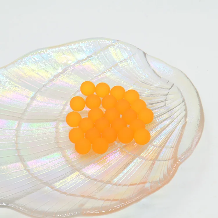 500g/bag Acrylic Non Porous Transparent Frosted Round Bead Plastic Matte Hazy DIY Decorative Slime Material with No Holes