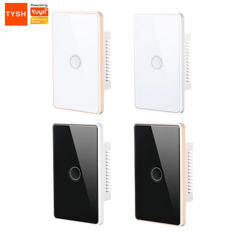 TYSH Hot Sale Smart Life Phone Control WiFi 1,2,3,4 Gang Alexa Module Time Touch Tuya Smart Wall Switch