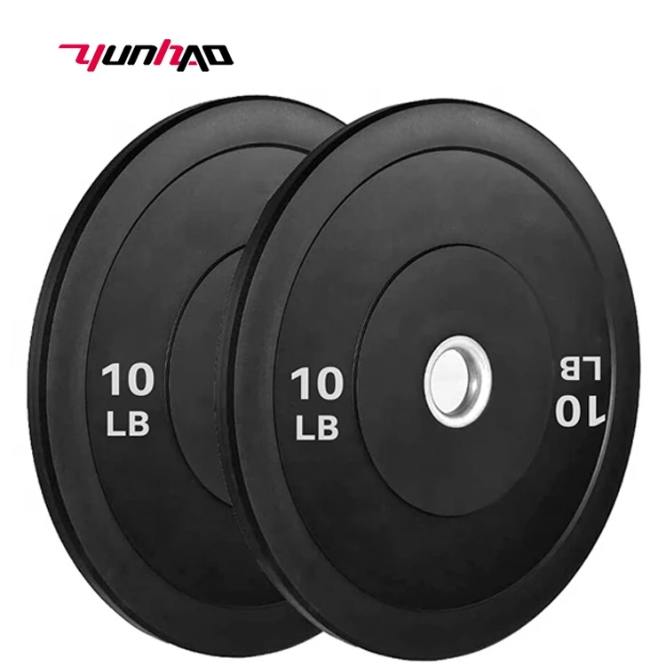 YC Hot Sale Wholesale Gym Custom Logo Rubber Bumper Barbell Weight Plate For Power Training