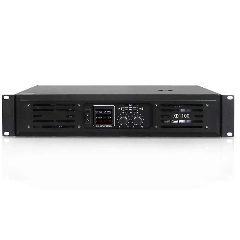 XD1100 Power Amplifier Professional 1100W*2 High Power Amplifier for Conference Home Theater