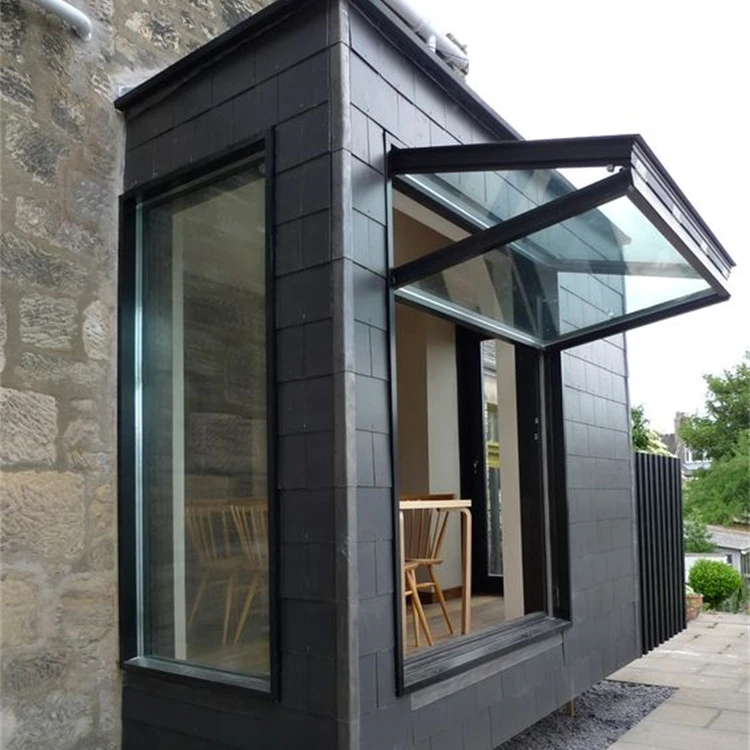 Aluminium bi fold up glass window for commercial shop