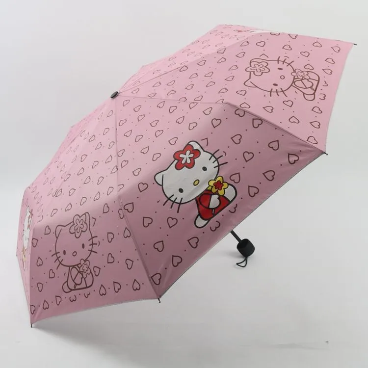 Cute Cat Children Umbrella Wholesale Fresh Cute Girls Sunshade Umbrella