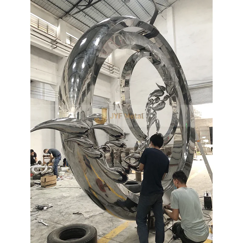 ANW082 нержавеющая сталь 304 скульптура металлическая ручная Изготовление по индивидуальному заказу абстрактные металлические изделия для дизайна интерьера