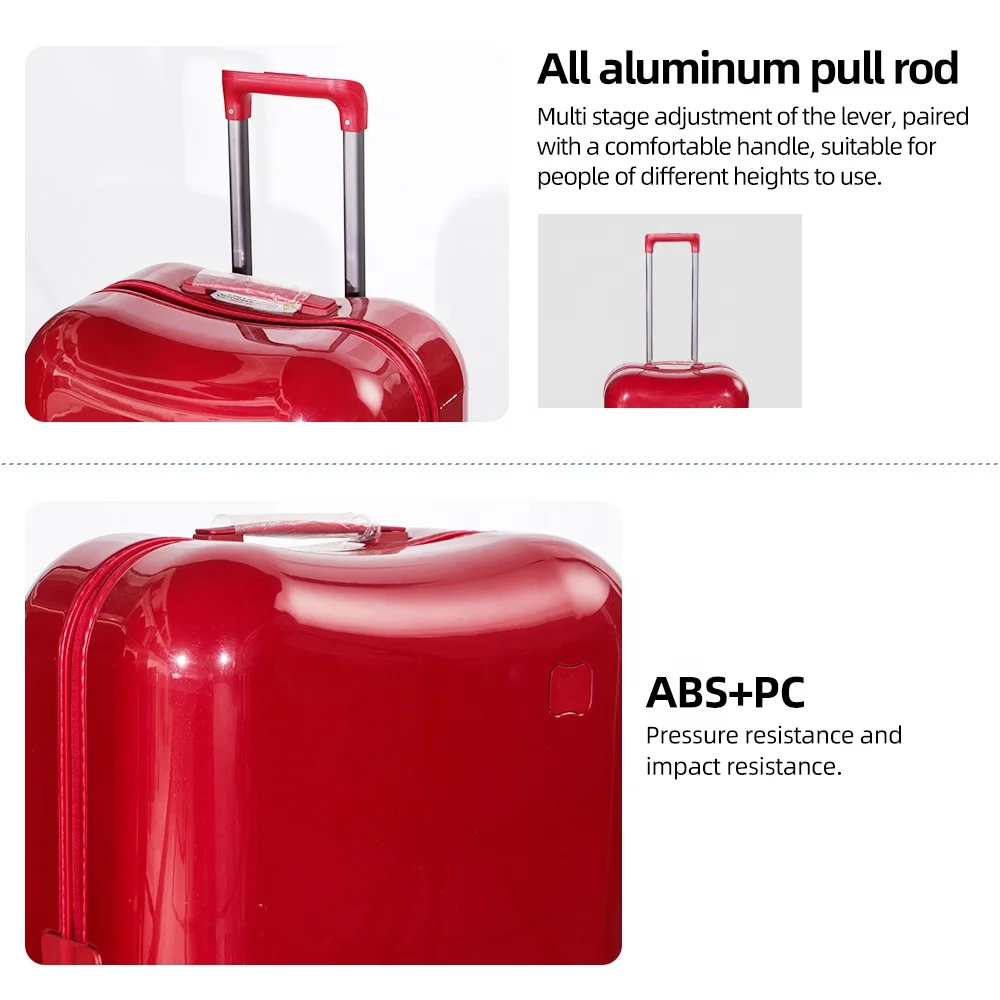 Lightweight red travel bags luggage password lock student trolley box 20 inch 24 inch waterproof boarding case luggage travel