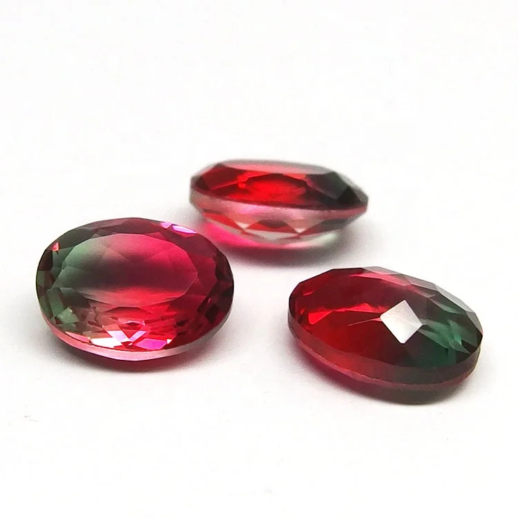 Loose Watermelon Tourmaline Oval Cut Glass Stone Faceted Colored Gemstone