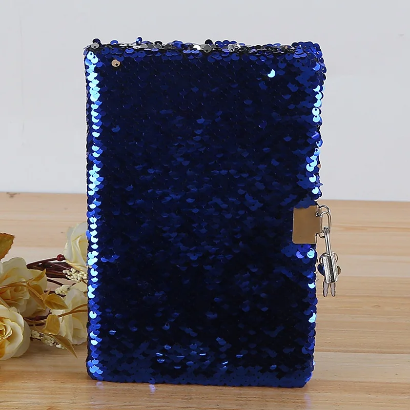Hottest 2022 Glitter Paillette Journal Reusable Notebook With Lock