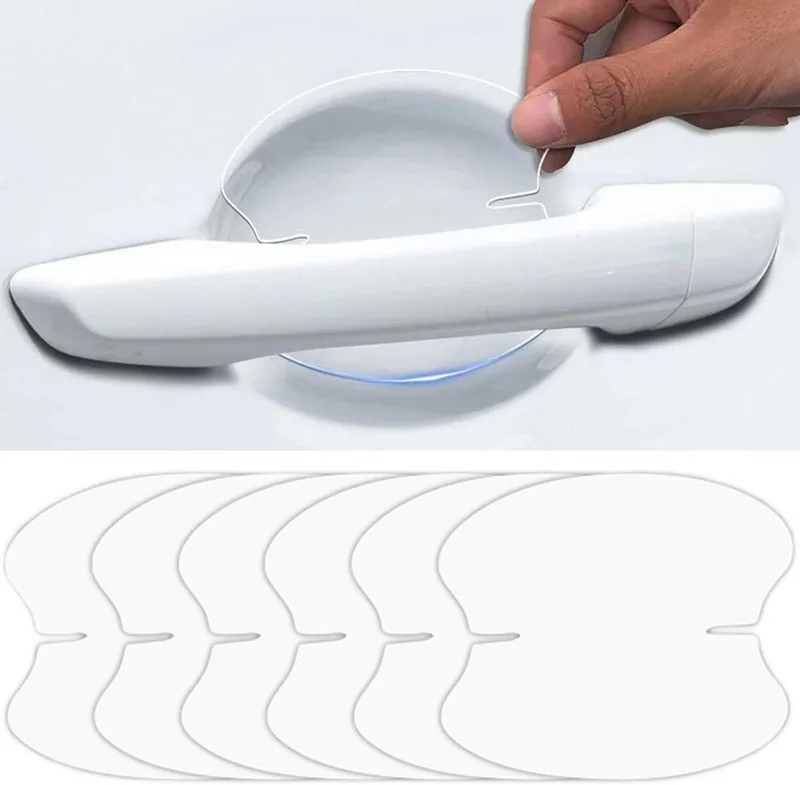 10 PCS Car Door Handle Scratch Protector Universal Waterproof Anti-Scratch Car Door Rear View Mirror Protector Accessories
