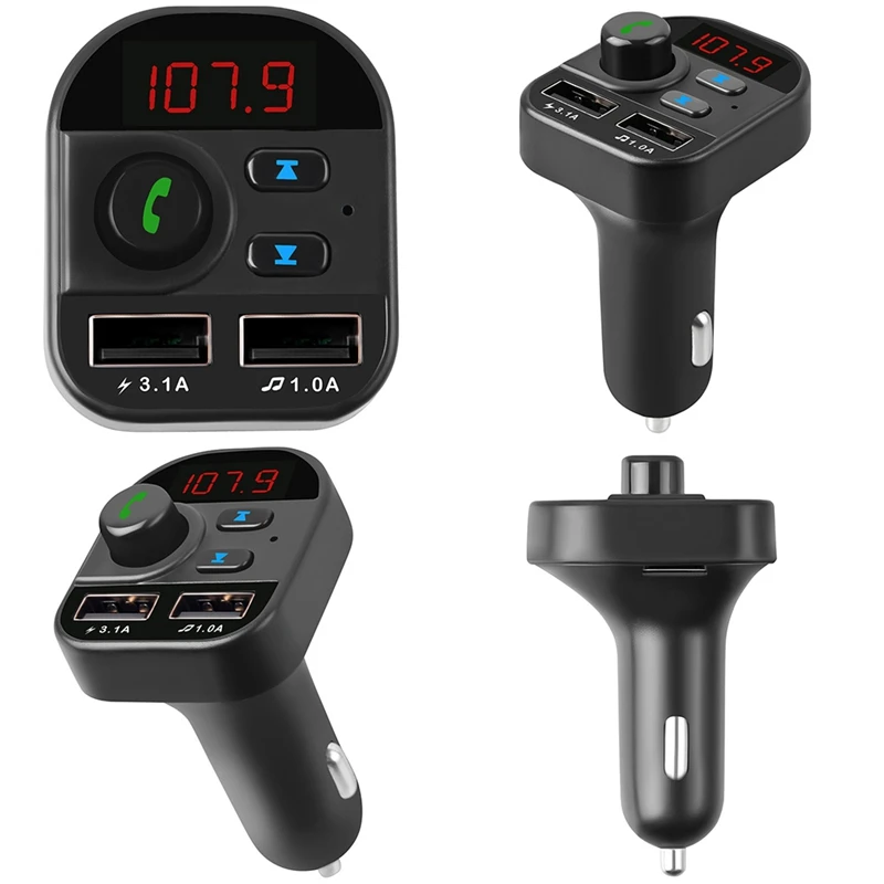 Best Price Car Charger 805E Dual USB Charging BT FM Transmitter MP3 Music Player Car Kit Support Hands-Free Call