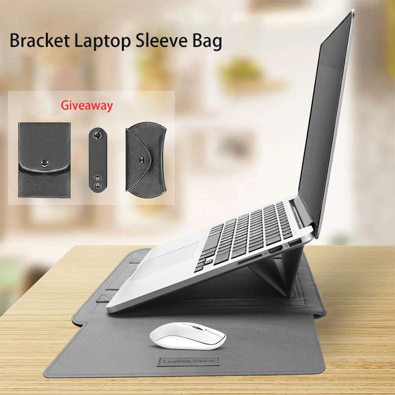  Чехол для Macbook Air 13 чехол ноутбука Retina 11 12 15 16 с подставкой и сумкой зарядного кабеля