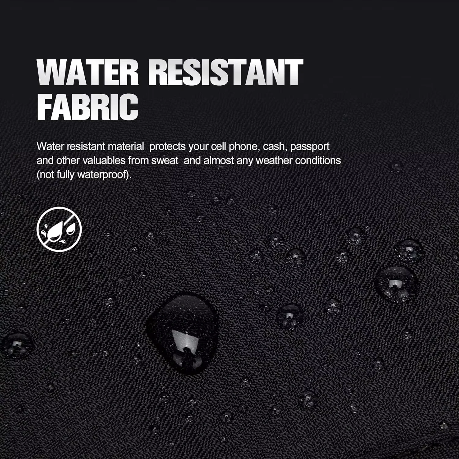 Custom Logo Slim Passport & RFID Blocking Travel Pouch Sports Running Waist Bag with Money Belt for Cash Credit Cards Made Nylon