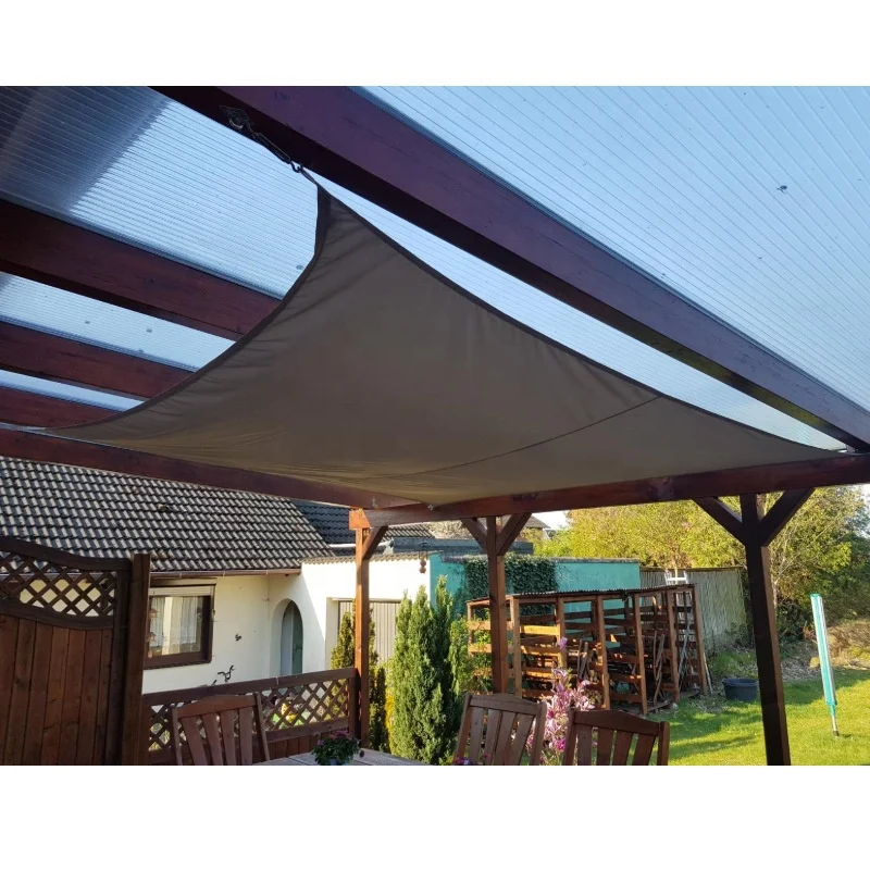 3x4m Sun Shade Sail Rectangle Waterproof Outdoor Shade Sail Patio Garden Terrace Awning Canopy 95% UV Block With Free Rope