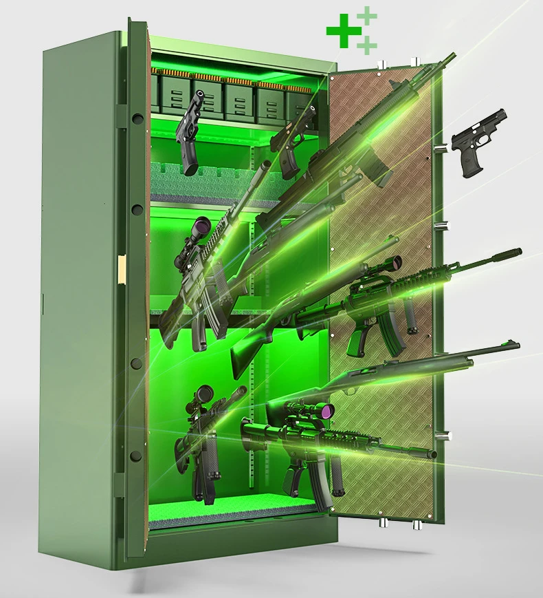 Ящик для оружия сейф с замком ключей шкаф военные стандарты вмещает 18 винтовок и 40 пистолетов