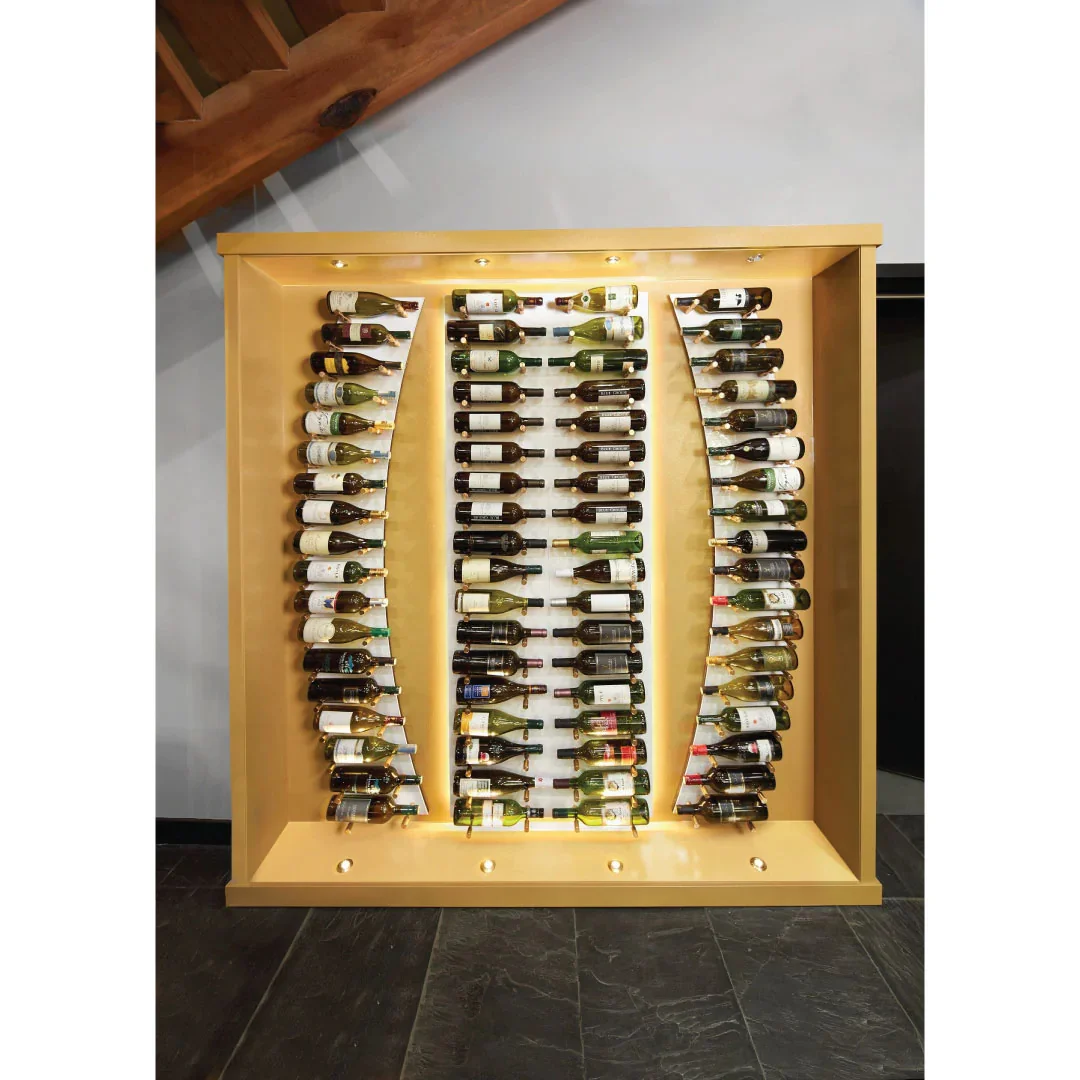 Custom colored 1 bottle single bottle deep wall mounted wine pegs with milled surface