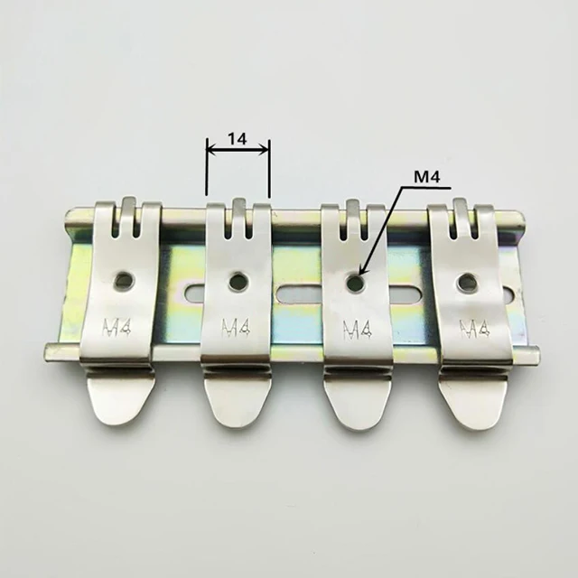 3 Prongs Metal Din Rail Clip with M4 screw for Din Rail Mounting