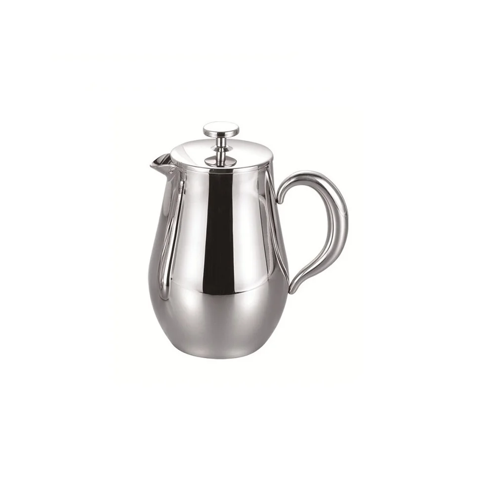 Stainless Steel French Press Cafetiere Double Wall Simple Manual Coffee Maker