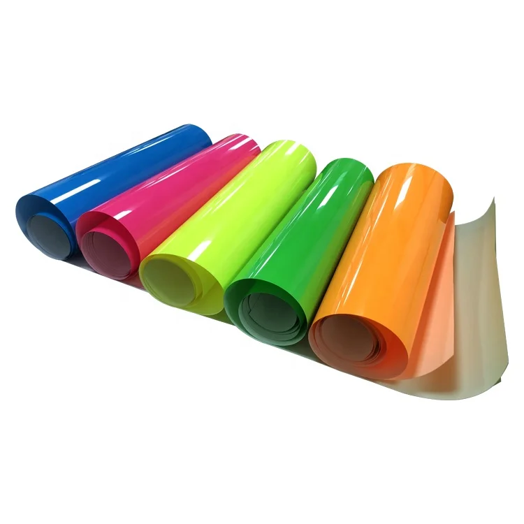 Fluorescence Colors Heat Press Transfer 1*164ft HTV Vinyl For T-shirt Clothing