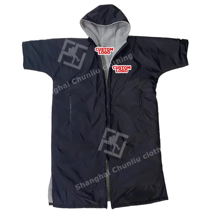 
Custom outdoor changing Poncho Windproof Waterproof Oversized Dry robe for Swimming Surfing 