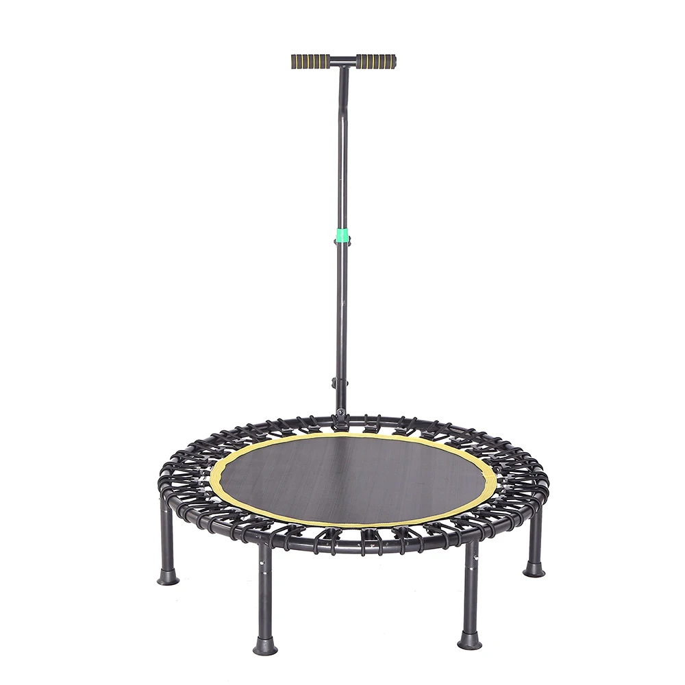 40' Fitness Indoor Mini Trampoline With Adjustable Handle Bar