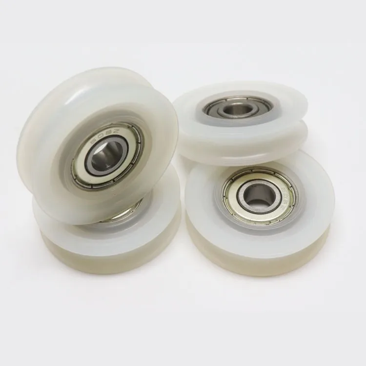 wholesale sliding window pulley series U-groove type 608 bearing with nylon PA6 plastic pulley