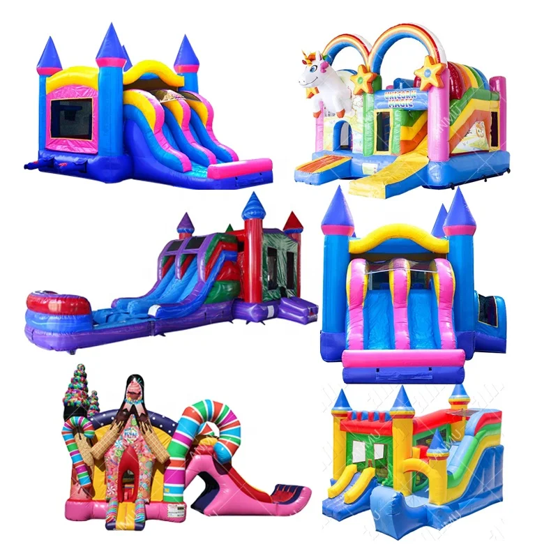 Rainbow Bouncy Castle outdoor Naughty Castle Inflatable Toys&Accessories Inflatable Bouncer