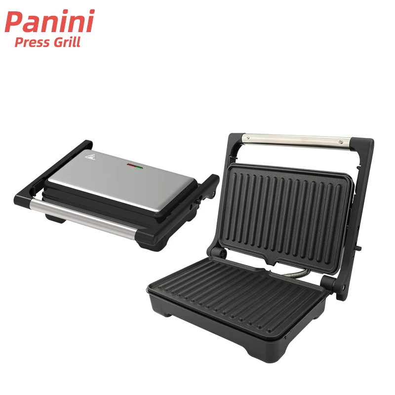 Panini Maker бытовая машина для стейков из нержавеющей стали высокой мощности 1000 Вт с антипригарным покрытием сэндвичей
