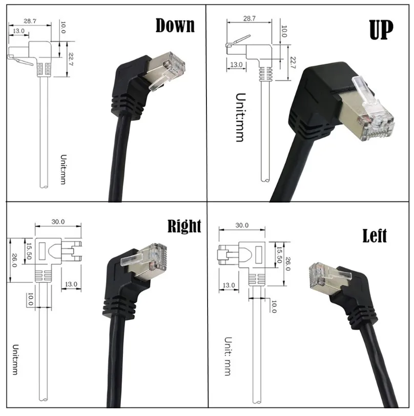 Wholesale Black 30cm Short RJ45 Male to Female Screw panel mount Ethernet LAN Cat5 Network extension Cable