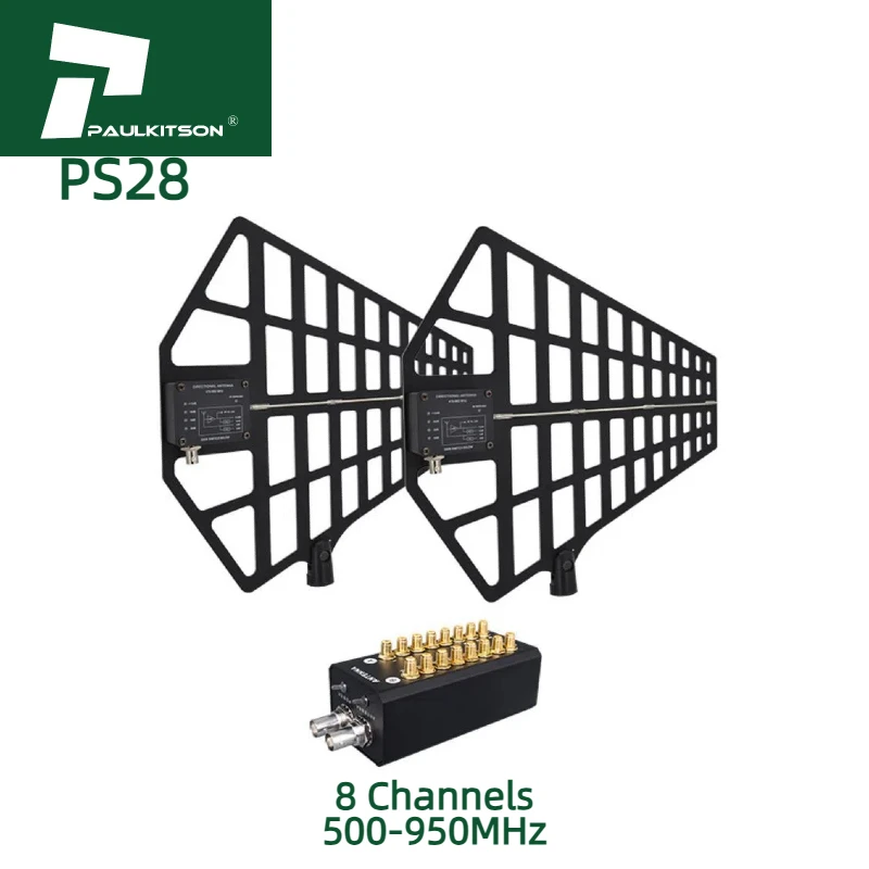 Paulkison Antenna Distribution System PS28 500-950Mhz RF Multi SMA Signal Amplifier 8Channels Active Antenna Distributor System