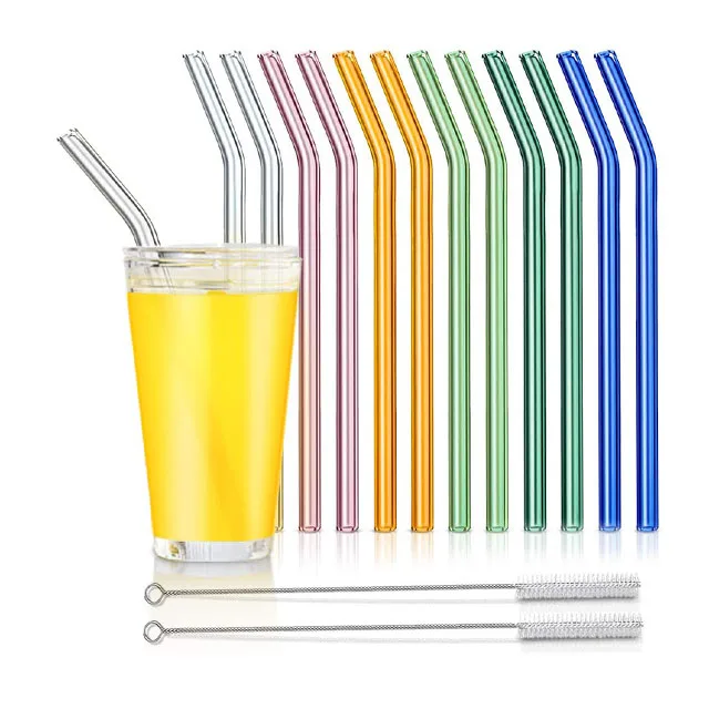 Glass Drinking Straws  Smoothie Straws for Milkshakes Frozen Drinks Smoothies Bubble Tea