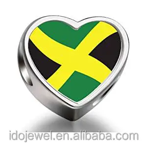 Jamaica Mixed Enamel Tropical Sunset Charms Beads For Jewelry Making 925 Sterling Silver CZ Palm Tree Bead