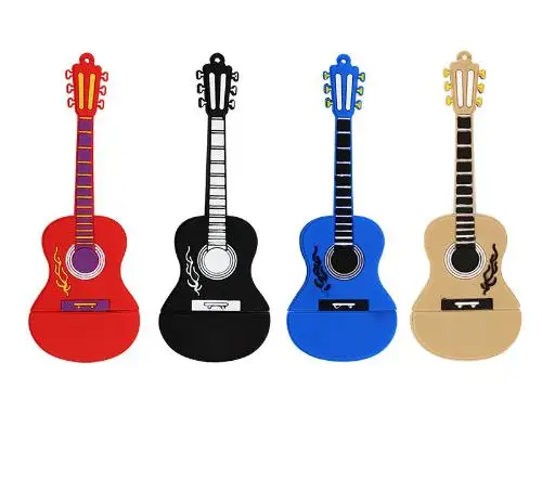 Дешевый Гитарный USB флеш-накопитель 2,0 1 Гб 2 ГБ 4 ГБ мультяшный USB-накопитель музыкальный подарок флеш-накопитель 3,0 8 ГБ 16 ГБ 32 ГБ 64 ГБ