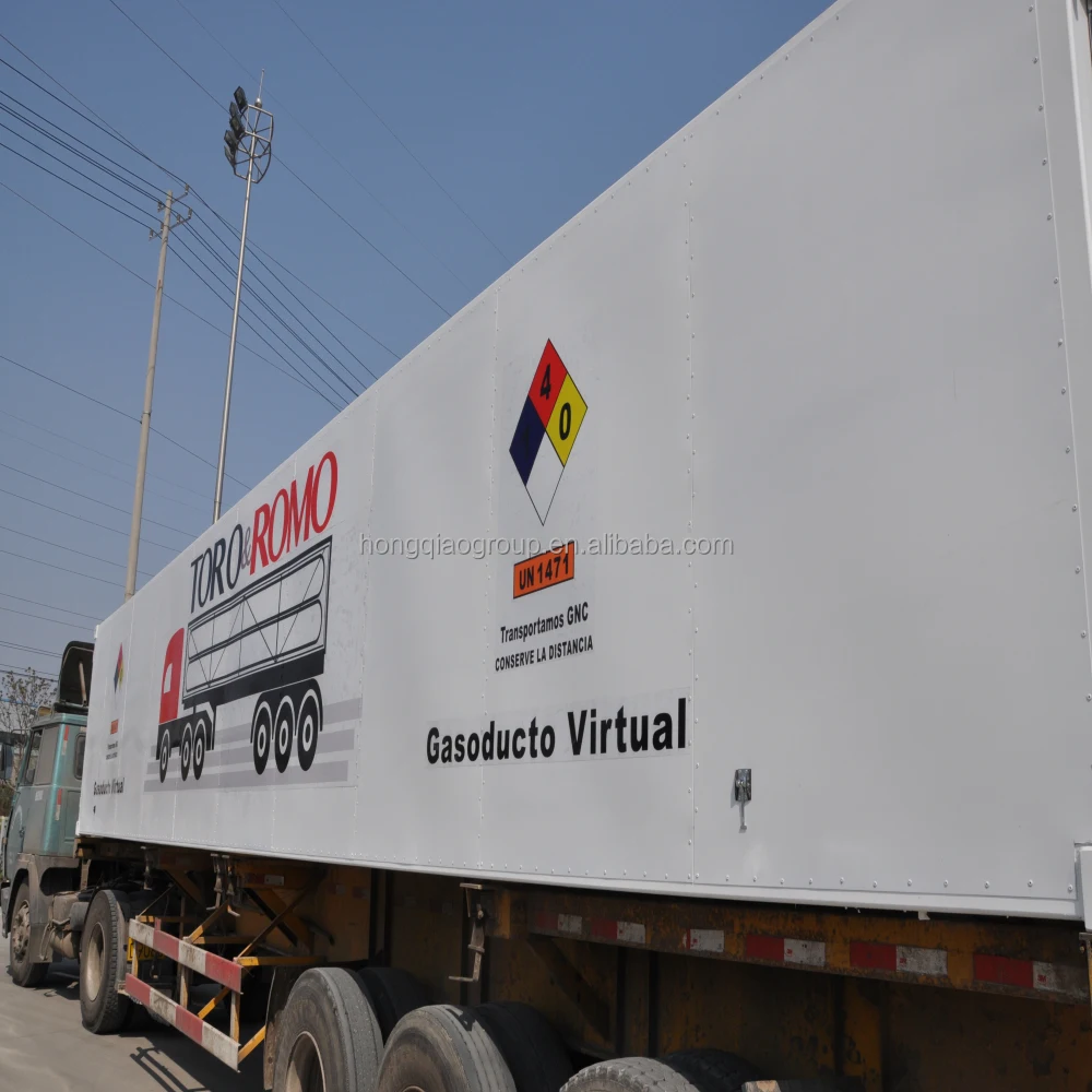 Рабочее давление 250 МПа комплект трубки опорная контейнер, 40Ft Сжатого Природного Газа 12 трубы Jumbo трубки контейнера Трейлер с хорошей ценой