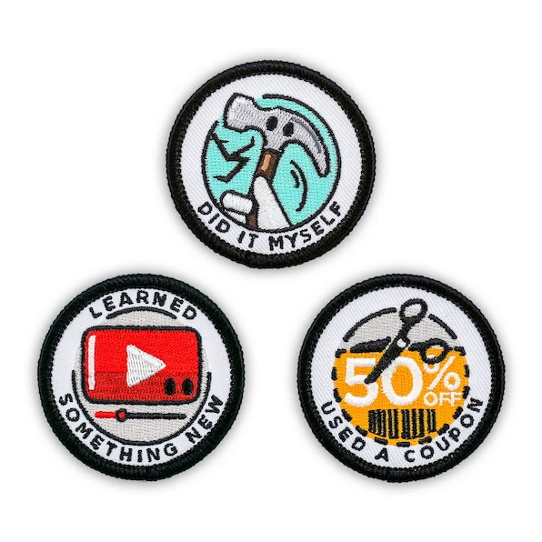 Adult Merit Badge Funny Achievements Environmental Health Various Styles Embroidered Iron-on Patches Sets