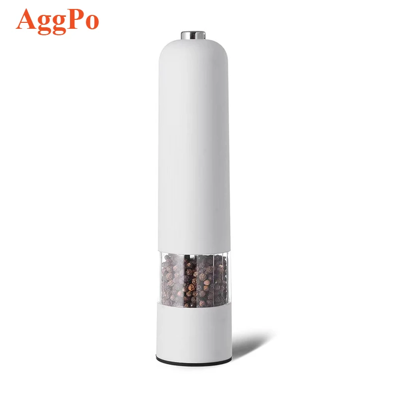 Plastic ABS Electric Pepper Mill Transparent Battery Coarse Salt Grinder Modern Minimalist Kitchen Seasoning