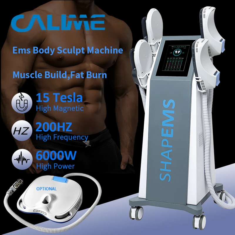 EMS Body Slim Mmachine Muscle Build Fat Burn Weight Loss 15 Tesla 6000w 4 Handle Body Shape Contour Sculpt Emslim Neo Nova
