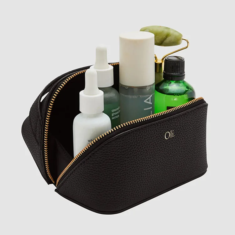Personalised men dopp kit travel cosmetic bag travel pu leather custom logo toiletry bag