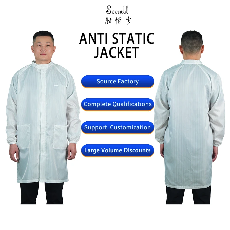 factory Hot Sale ESD clothes anti-static clothing ESD workwear clothes Garment with good quality esd coat