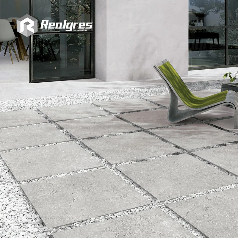 Realgres Anti Slip Outdoor Patio 20mm Garden Porcelain Outdoor Rustic Floor Tiles for Driveway Tiles