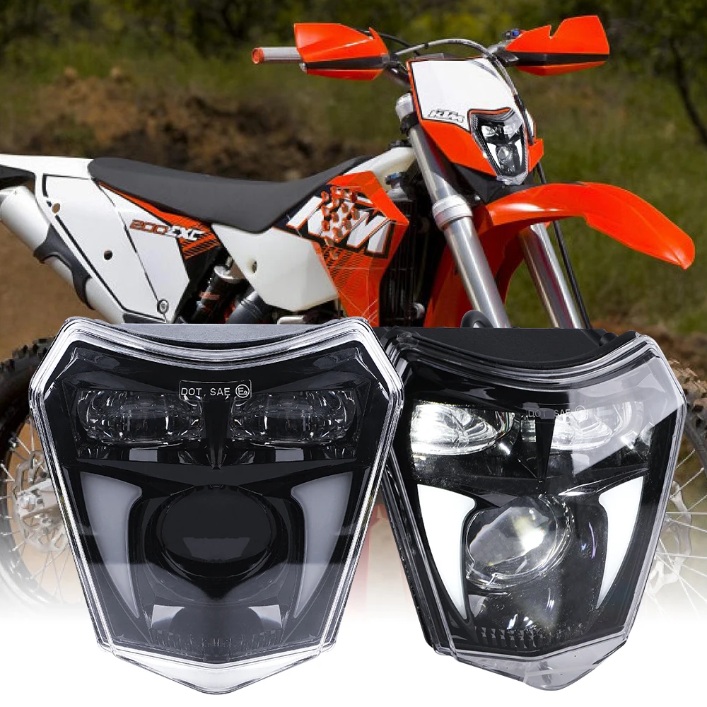 High/low Beam Motocross Enduro Dual Sport Dirt Bike Motorcycle Led Headlight Headlamp For For Ktm Exc Xcf Sx Sxf Xc Xcf Smr