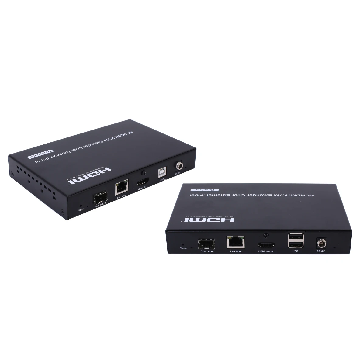 4K Low latency kvm hdmi extender over IP/Fiber ,With RS232, Remote, LED