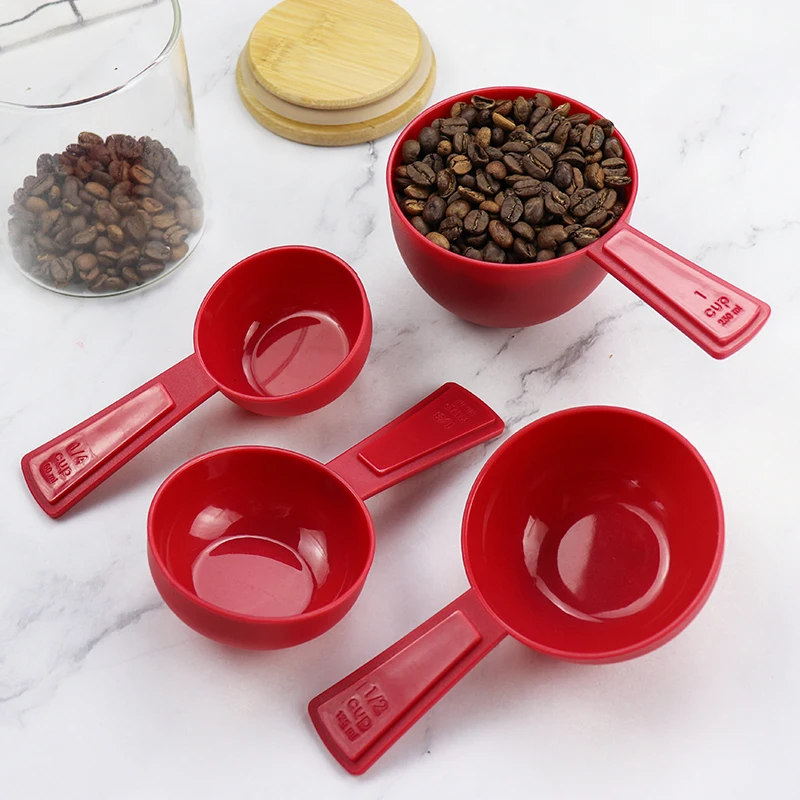 Plastic measuring cups set multifunction measurement tool for kitchen cooking and baking stackable 4 pcs  measuring cups
